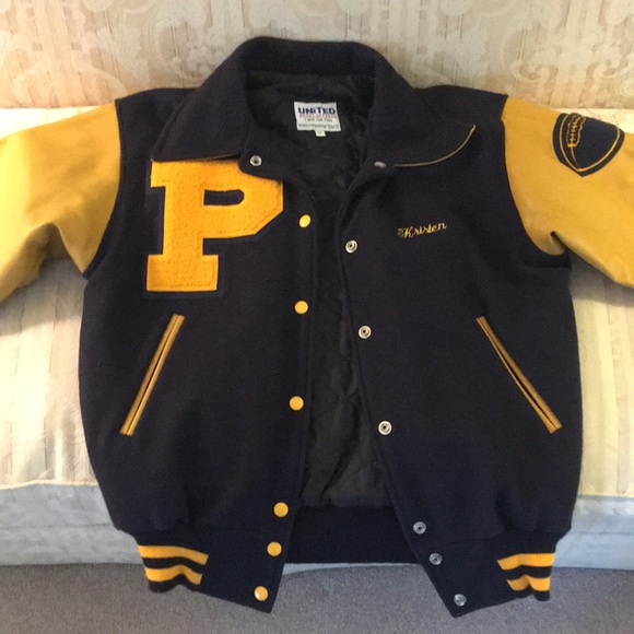 Varsity Cheering Leather/ Wool Jacket Small - Picture 10 of 11
